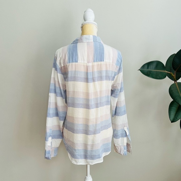 Horny Toad Womens Airbrushed Stripped Button Down shirt - Picture 4 of 8